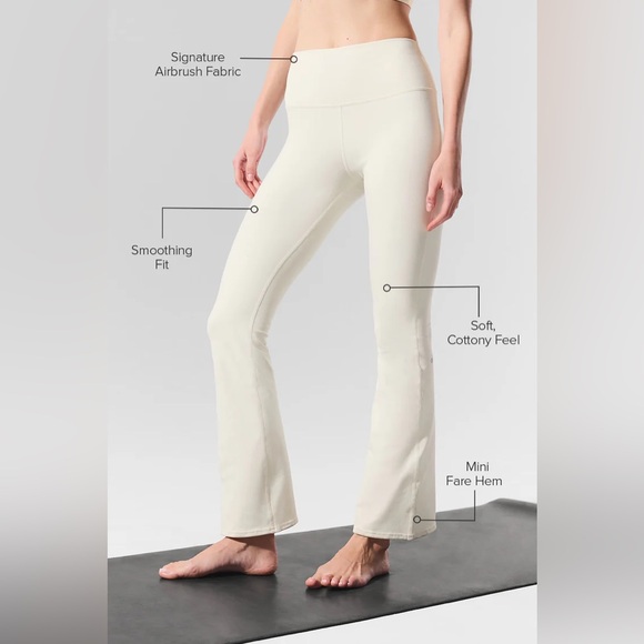 Alo Ivory Airbrush High-Waist 7/8 Bootcut Legging size small - Picture 6 of 8